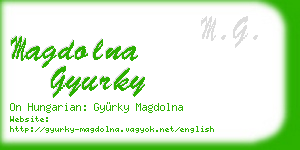 magdolna gyurky business card