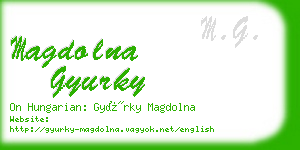 magdolna gyurky business card